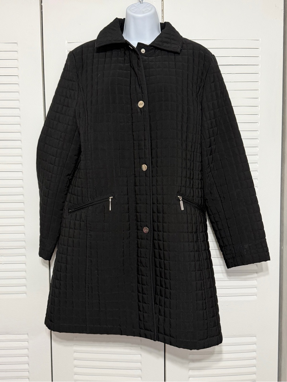 Black Quilted Women's Coat - Classic Lightweight Jacket
